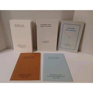 Lot Of 5 Dallas County Baptist Association Annual Session Booklets